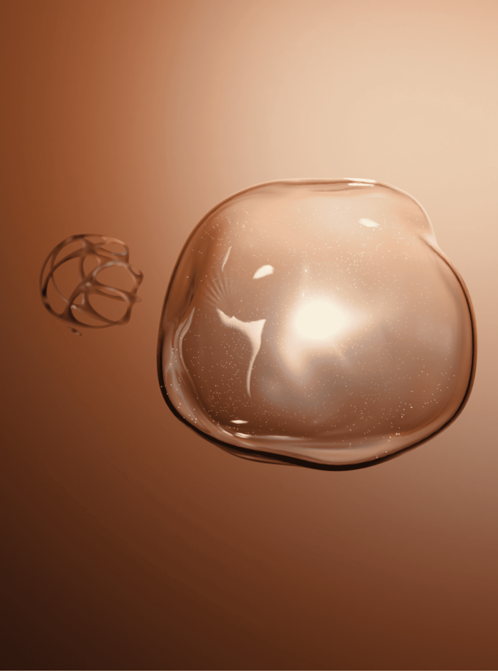 Dynamic scientific visuals highlighting skincare actives