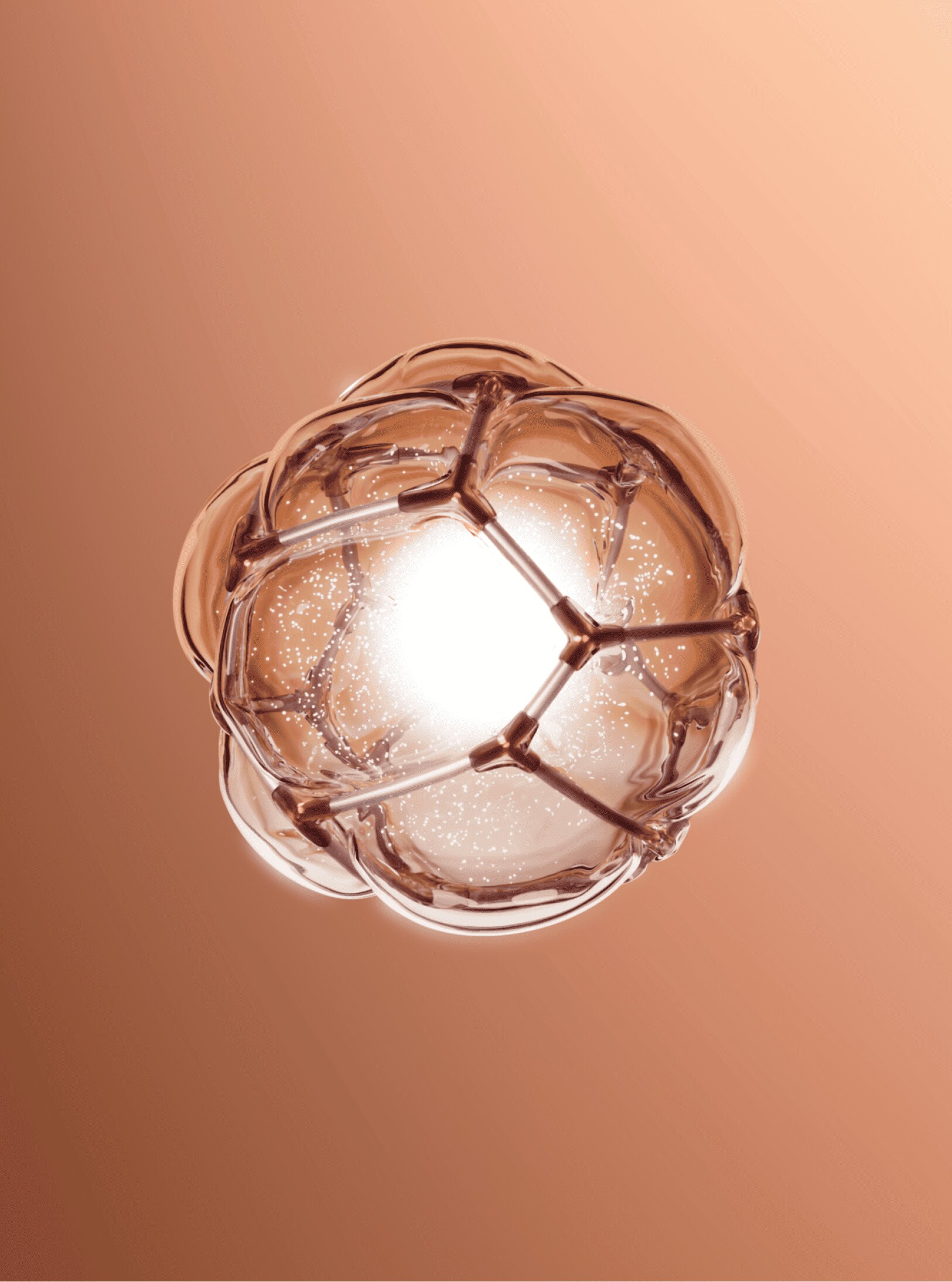 Dynamic scientific visuals highlighting skincare actives